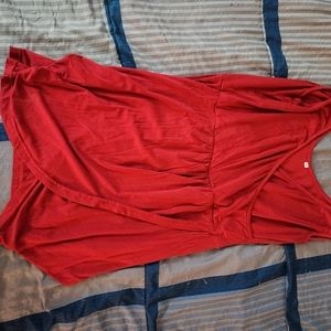 Red dress top